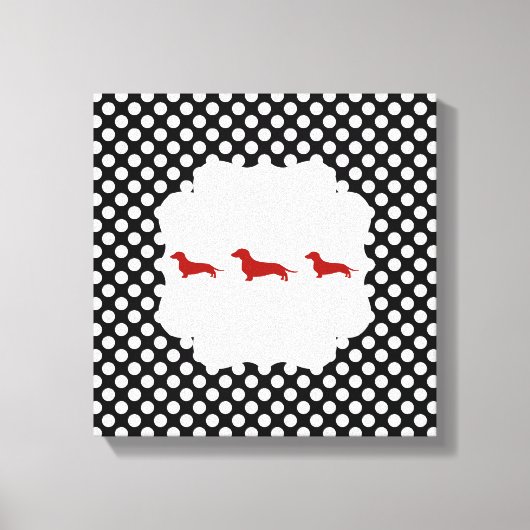 Toile Doxie de point Polka noir/blanc (Recto)