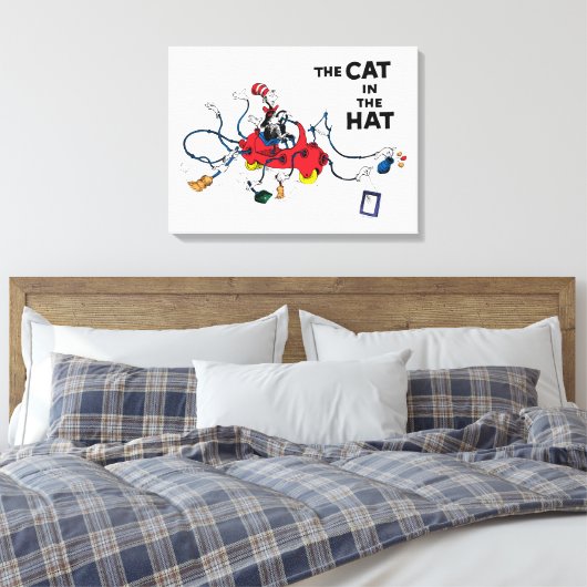 Toile Dr Seuss | Chat dans le Casquette nettoie vers le (Insitu(Chambre))