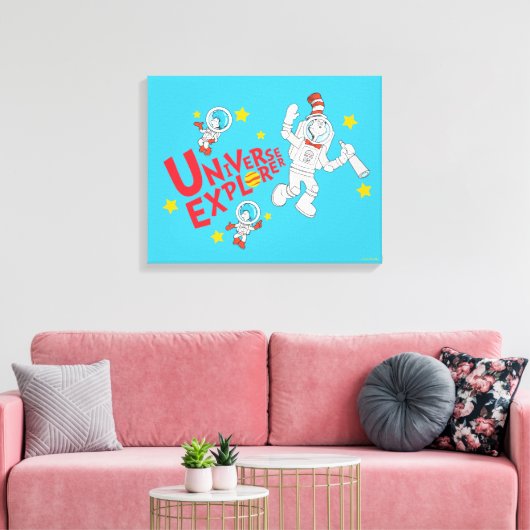 Toile Dr Seuss | Chat dans l'Explorateur d'univers Casqu (Insitu(Salon))