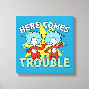 Toile Dr. Seuss Chose Un Chose Deux Les Ennuis Arriven