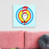 Toile Dr. Seuss | Graphisme de tête de Chat dans le Chap (Insitu(Salon))