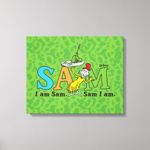 Toile Dr. Seuss Je suis Sam. Sam je suis.