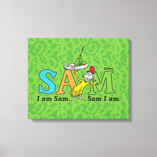 Toile Dr. Seuss | Je suis Sam. Sam je suis. (Recto)