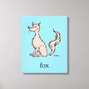 Toile Dr. Seuss Renard Rose