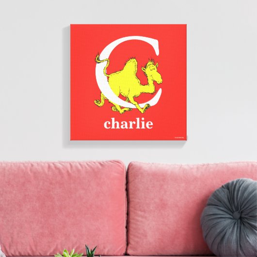 Toile Dr Seuss's ABC : Letter C - White | Add Your Name (Insitu(Salon))
