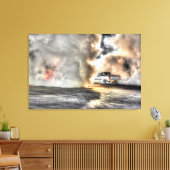 TOILE DRAG VOITURE BRÛLER SUR LE TABAGISME PNEUS AUSTRAL (Insitu(Salon))