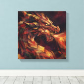 Toile Dragon Abstrait (Insitu (Plancher de Bois))