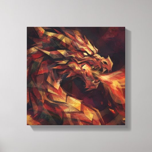 Toile Dragon Abstrait (Recto)