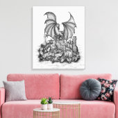 Toile Dragon avec Zombie (Insitu(Salon))
