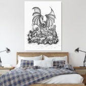 Toile Dragon avec Zombie (Insitu(Chambre))