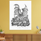 Toile Dragon avec Zombie (Insitu(Salon))