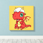 Toile Dragon bébé 12 x 12 (Insitu (Plancher de Bois))