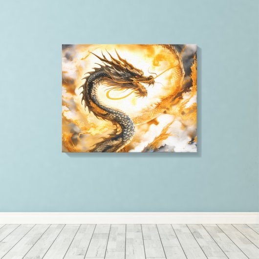 Toile Dragon chinois (Insitu (Plancher de Bois))