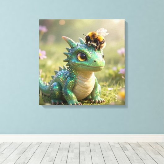 Toile Dragon contre abeille :-) (Insitu (Plancher de Bois))