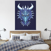 Toile Dragon cool Art - Purple Blue Magagone Head (Insitu(Chambre))