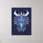 Toile Dragon cool Art - Purple Blue Magagone Head (Recto)