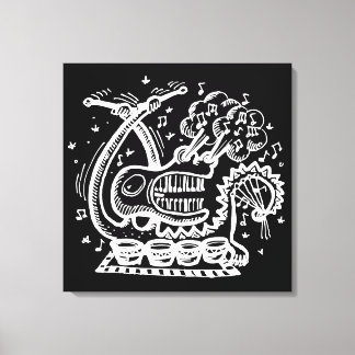 Toile Dragon Dark One Man Band