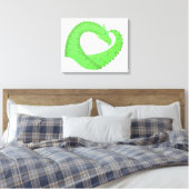 Toile Dragon de coeur vert citron blanc (Insitu(Chambre))