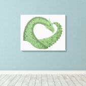 Toile Dragon de coeur vert olive blanc (Insitu (Plancher de Bois))