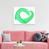 Toile Dragon de coeur vert sur blanc (Insitu(Salon))