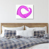 Toile Dragon de coeur violet clair sur blanc (Insitu(Chambre))