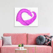 Toile Dragon de coeur violet clair sur blanc (Insitu(Salon))