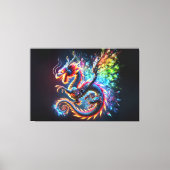 Toile Dragon de feu coloré (Recto)