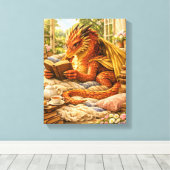 Toile Dragon de lecture cosy (Insitu (Plancher de Bois))