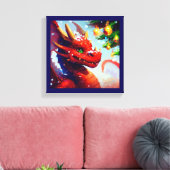 Toile Dragon de Noël 2 (Insitu(Salon))