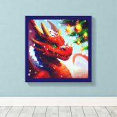 Toile Dragon de Noël 2 (Insitu (Plancher de Bois))
