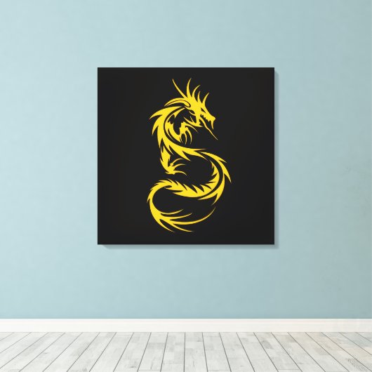 Toile Dragon d'or (Insitu (Plancher de Bois))