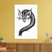 Toile Dragon en style tatouage (Insitu(Salon))