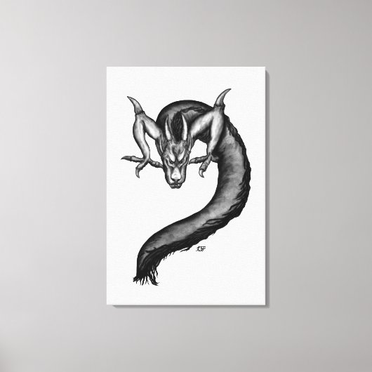 Toile Dragon en style tatouage (Recto)