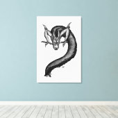 Toile Dragon en style tatouage (Insitu (Plancher de Bois))