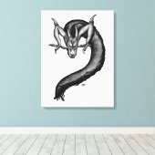 Toile Dragon en style tatouage (Insitu (Plancher de Bois))