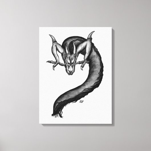 Toile Dragon en style tatouage (Recto)