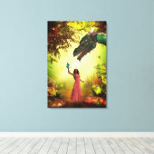 Toile Dragon et fille (Insitu (Plancher de Bois))