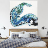 Toile “Dragon in the Waves – Abstract Ocean Energy Canva (Insitu(Chambre))