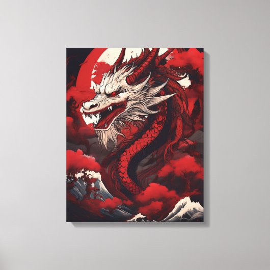 Toile Dragon japonais fantôme (Recto)