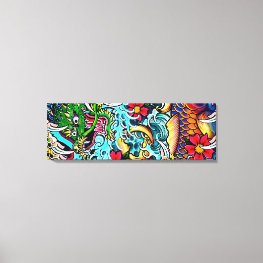 Toile Dragon Koi (Recto)