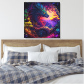 Toile Dragon mystique Enchanted Forest Imaginaire Art (Insitu(Chambre))