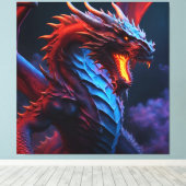 Toile Dragon Rouge & Bleu (Insitu (Plancher de Bois))