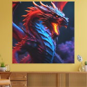 Toile Dragon Rouge & Bleu (Insitu(Salon))