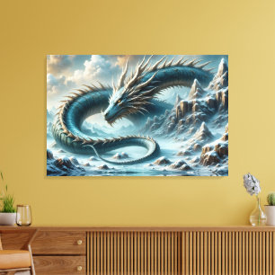 Toile Dragon se réveille dans un monde glacé