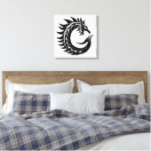 Toile Dragon Styled Letter C, Dragon Alphabet, Monogram (Insitu(Chambre))