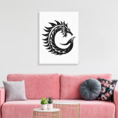 Toile Dragon Styled Letter C, Dragon Alphabet, Monogram (Insitu(Salon))