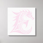 Toile Dragon Styled Letter E, Dragon Alphabet, Monogram (Recto)