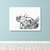 Toile Dragon sur la Roche (Insitu (Plancher de Bois))