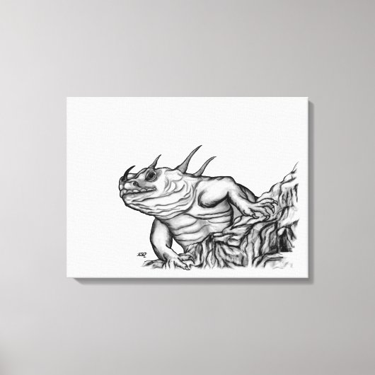 Toile Dragon sur la Roche (Recto)