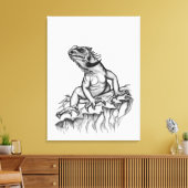 Toile Dragon sur le rocher (Insitu(Salon))